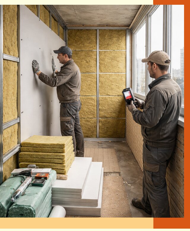 Утепление балкона в Воронеже от 4833 руб. под ключ | ТепломастерВрн